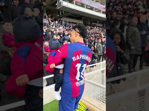 Cuteness Overload 🐣😎 #fcbarcelona #football #shorts #raphinha