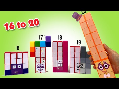 Let's Build Numberblocks 16 to 20 Building Blocks Set of 60 by CBeebies || Keith's Toy Box