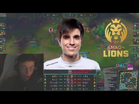 Caedrel Reacts To MAD Elyoya Getting Smurfed On By This Lee Sin!!