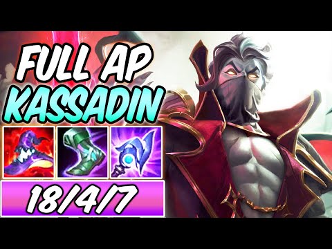 S+ CLEAN FULL AP BURST KASSADIN MID GAMEPLAY | Best Build & Runes | League of Legends | Season 11