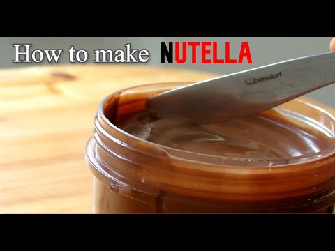 Homemade Nutella Recipe - How to make Nutella for kids -自製花生醬食譜 - Chocolate Hazelnut Spread