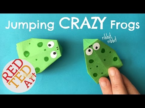 Easy Action Origami Frog that JUMPS - Easy Paper Toys Crafts - How to Make a a Paper Frog
