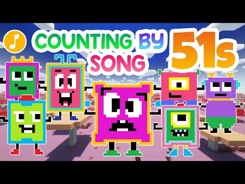 Counting by 51s Song | Minecraft Numberblocks Counting Songs | Skip Counting Songs For Kids