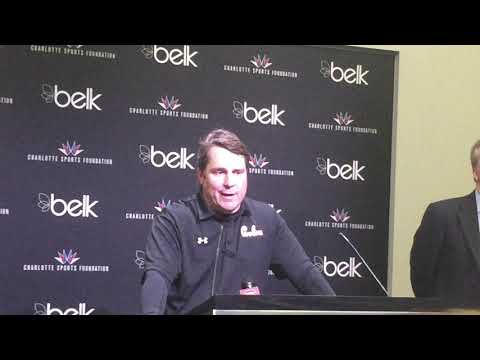 Will Muschamp addresses the media after South Carolina's 28-0 Belk Bowl loss