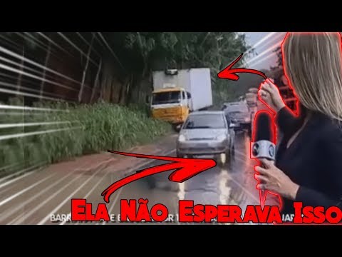 ESSA REPÓRTER NÃO ESPERAVA QUE ISSO FOSSE ACONTECER *sustos com caminhão*