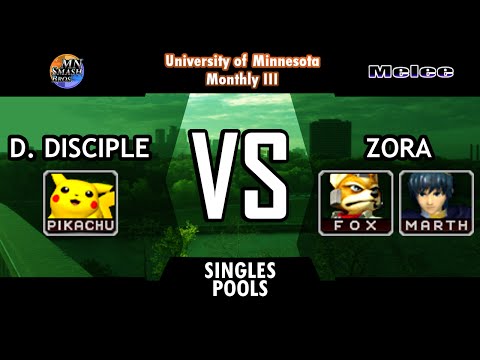 UoM-M3: Melee Pools - D. Disciple (Pikachu) vs. Zora (Fox, Marth)