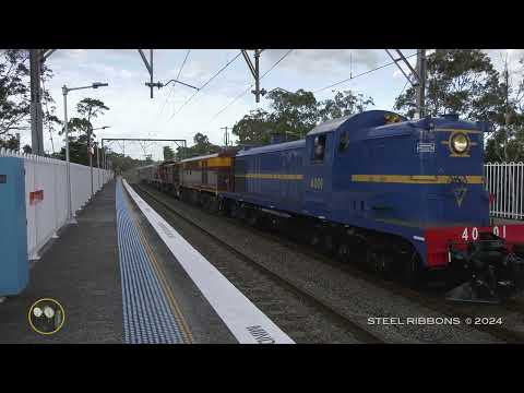 Diesel locomotives 4001-4306-4833-7350 Broadmeadow transfer April 2024