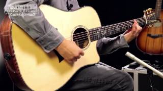 Video thumbnail for Taylor 2014 910ce Dreadnought Cutaway Acoustic-Electric Guitar by Musician's Friend