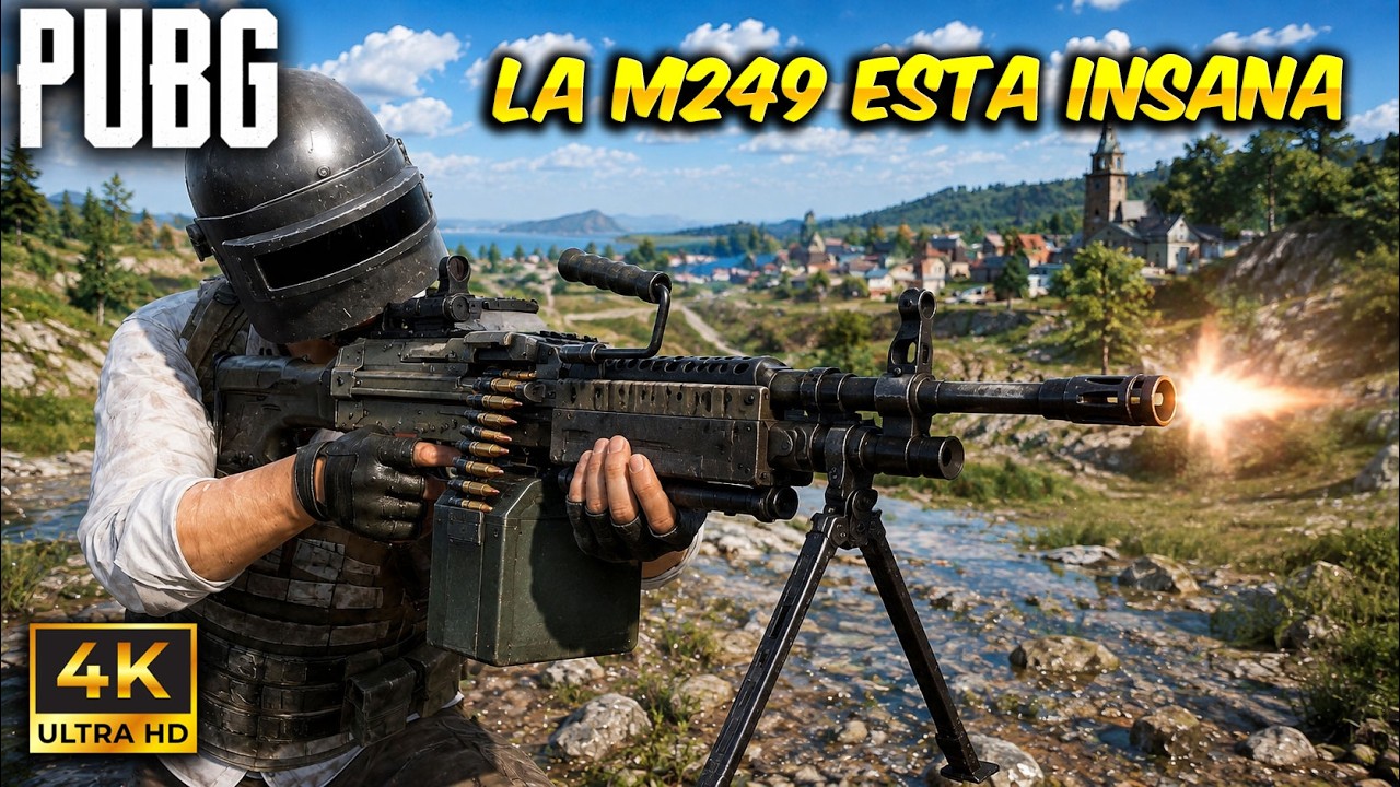 PUBG PC : USE la M249 y AHORA ES UN LASER - TPP GAMEPLAY GRAFICOS al MAXIMO!