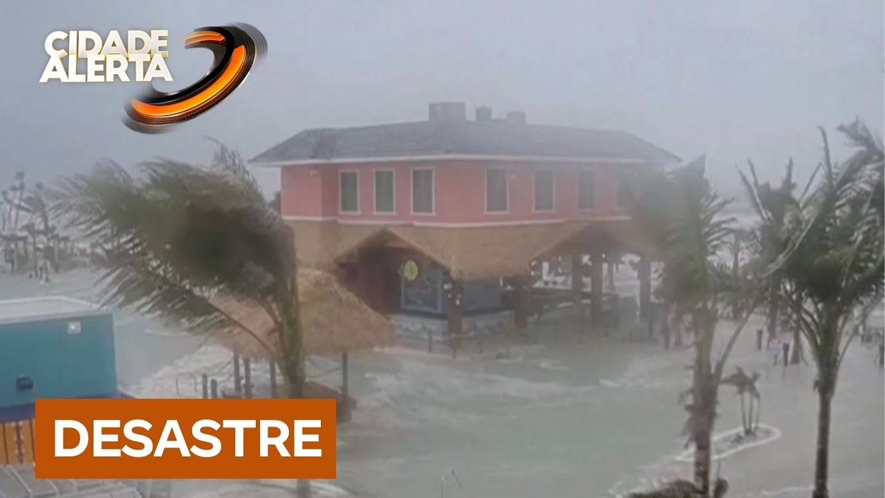 Furacão Milton causa estragos mesmo sem encostar em terra na Flórida (EUA)