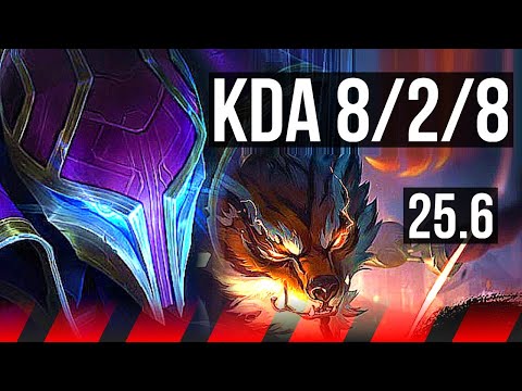 NOCTURNE vs VOLIBEAR (TOP) | 1300+ games, 8/2/8, Dominating | KR Challenger | 25.6