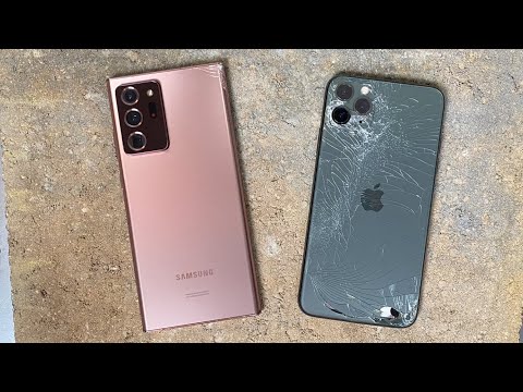 Galaxy Note 20 Ultra vs iPhone 11 Pro Max DROP Test