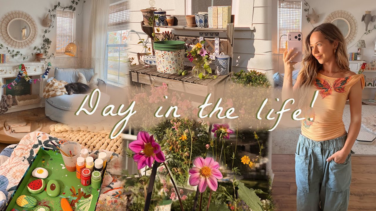 A Spring day at home...🌼 garden updates, home projects, & crafting!