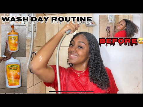 Wash Day Routine Using Cantu Shea Butter Cleansing...