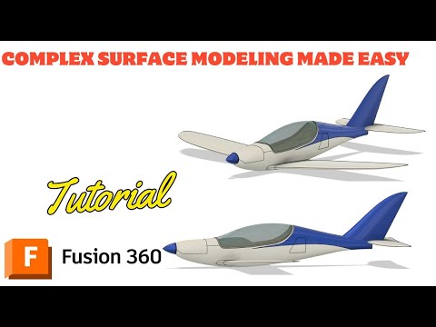Advance surface modeling made easy in Fusion 360/CAD Airplane