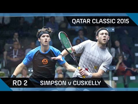 Squash: Qatar Classic 2015 - Men's Rd 2 Highlights: Simpson v Cuskelly