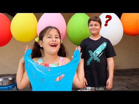 NÃO ESTOURE O BALÃO DE SLIME ERRADO E SURPRESA COM MARIA CLARA E JP