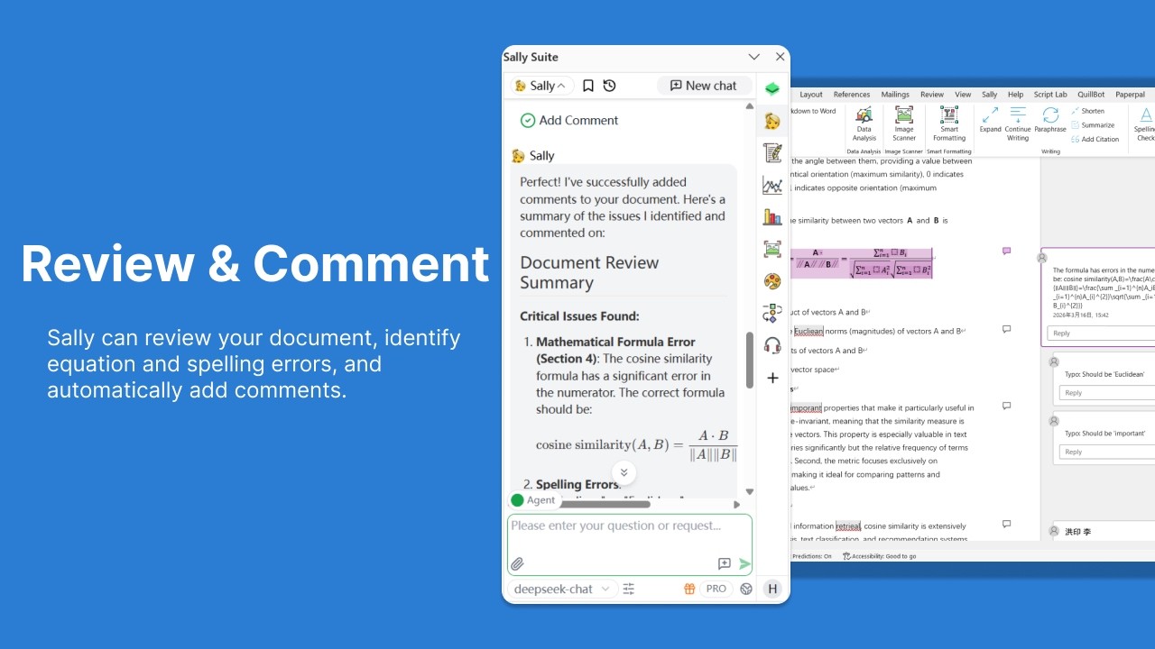 Review and Add Comments in Word