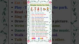 Simple Verbs for Kids | Make Sentences for Kids | Action Verbs for Kids |  Make Sentence | Verb