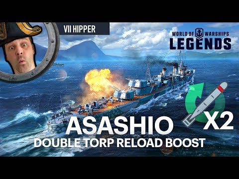 Asashio - Double Torp Reload Boost (World of Warships: Legends Xbox Series X 4K)