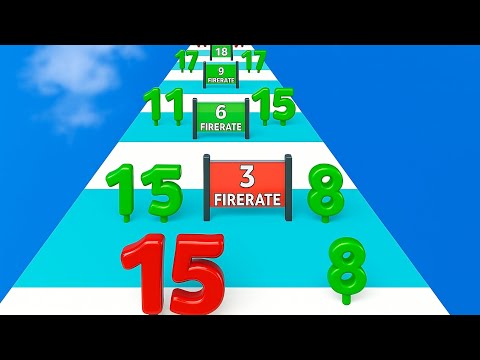 Digit Shooter Gameplay | Fire Rate Boost Challenge | 3D Number Runner Game | Level Up Strategy