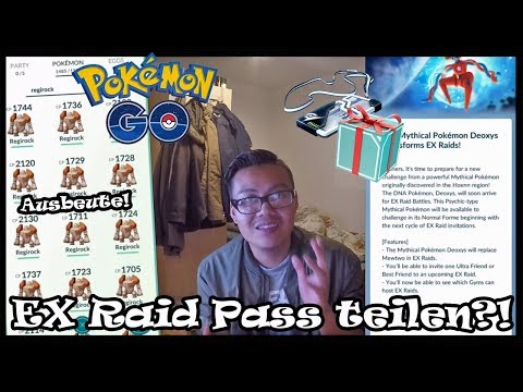 EX Raid Pässe teilen! mein letzter REGIROCK?! Regirock Ausbeute & Fazit! Pokemon Go! Video