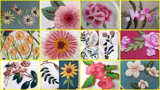 Flower embroidery designs for pillow embroidery / tablecloth / hand embroidery for beginners