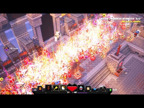 LVL 127 | BESTE Waffe? | AFK Level & Items Farm in Minecraft Dungeons "gebaut"!