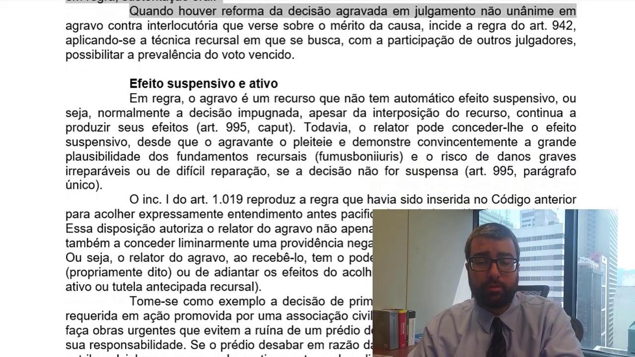 Agravo de Instrumento: Procedimento em 2º grau e efeito suspensivo e efeito ativo