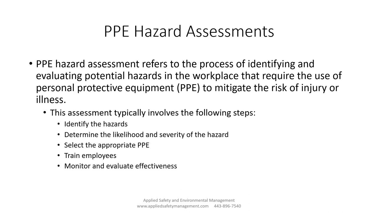 Episode 34 - Personal Protective Equipment (PPE) Hazard Assessments
