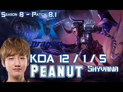 KZ Peanut SHYVANA vs SEJUANI Jungle - Patch 8.1 KR Ranked