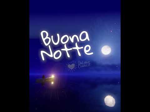 Buonanotte Video e GIF con luna sul mare e pescatore