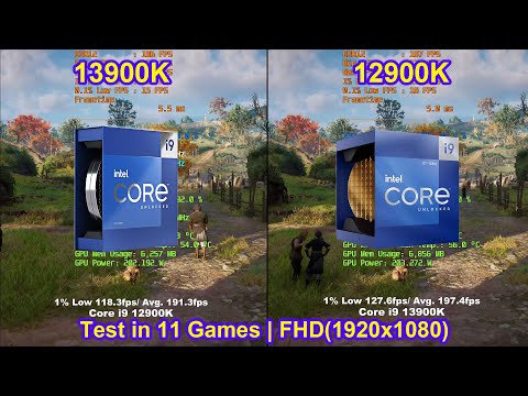 Core i9 12900K vs Core i9 13900K + RTX 4090 - Test in 11 Games | FHD(1920x1080)