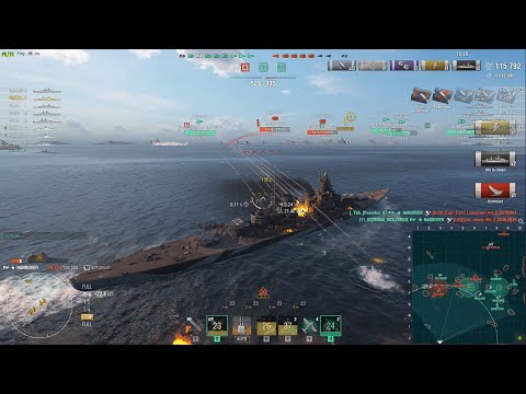 World Of Warships - The Mighty and Super Battleship Hannover #WOWS #Hannover #SuperBatleships