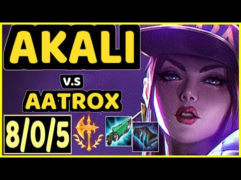 SCARFACE (AKALI) vs AATROX - 8/0/5 KDA TOP GAMEPLAY - EUW Ranked GRANDMASTER