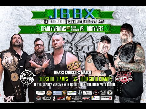 THE DIRTY VETS VS THE DEADLY VENOMS INTERPROMOTION TAG TEAM TITLES- BRASS KNUCKLES RETIRMENT MATCH
