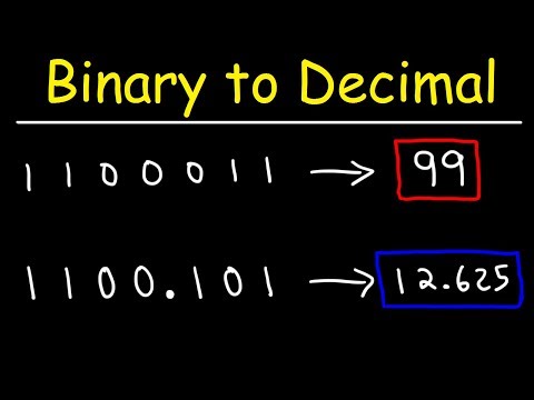 Part of a video titled How To Convert Binary To Decimal - YouTube