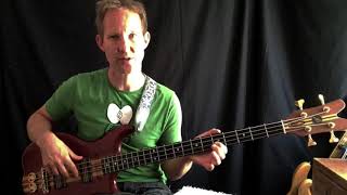 Fantastic bass run - Hot Water -  Mark King - Level 42 - Bass tutorial