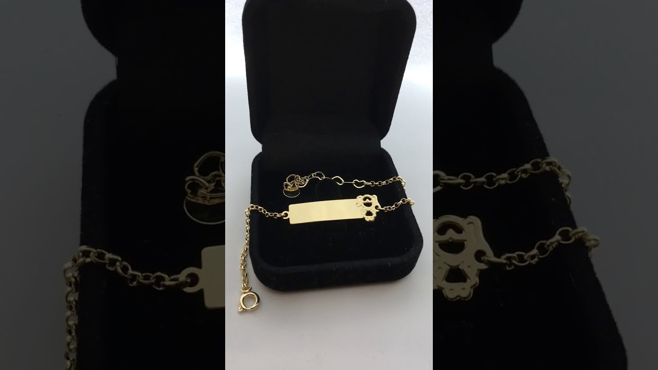 Pulseira Bebe Menina Com Nome Jóias Familiares