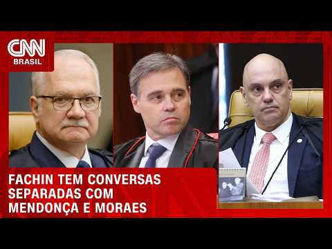 Presidente do STF conversa individualmente com Mendonça e Moraes | CNN 360°