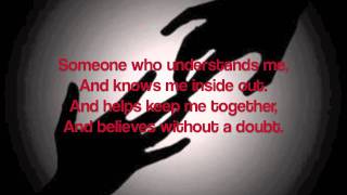 ONE FRIEND with LYRICS by DAN SEALS