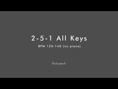 2-5-1 All Keys (120-140 bpm) (no piano) - Jazz Improvisation Jam Backing Track Play Along