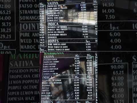 MENU COFFEESHOP SOLO JULY 19TH 2025 AMSTERDAM