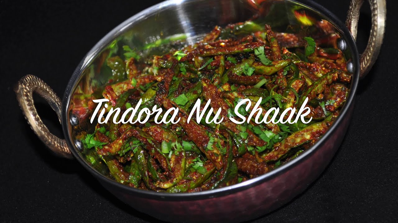 Gujarati Style Tindora Nu Shaak WITH TIPS-Deep Fried-Lagan Style (Tindora/Tendli/Giloda/Ivy Gourd)