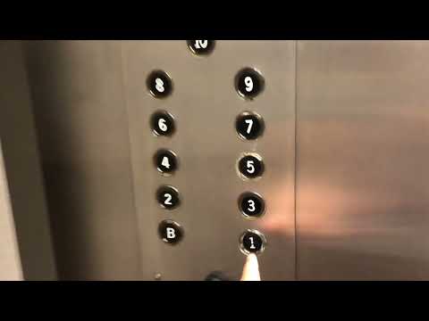 Fast vintage Otis UCL Tower elevators - Huntington Building - Warren, OH