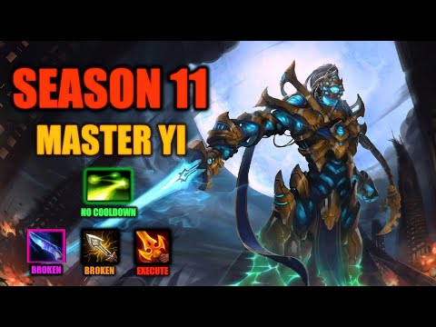 DM CorteX | SEASON 11 MASTER YI 100% CRIT BROKEN AF ( 0 COOLDOWN Q W E )