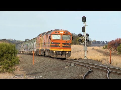7KA1 GWA Grain Train From Geelong to S.A. - PoathTV Australian Railways