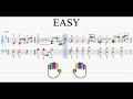 Easy by The Commodores - Piano Tutorial with Sheet Music + Fingering