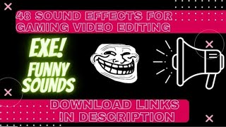 Download lagu 48 COPYRIGHT FREE SOUND EFFECTS FOR VIDEO EDITING | Meme Sound | pubg.exe mp3