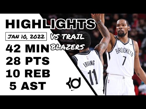 © KEVIN DURANT VS POR TRAIL BLAZERS | JANUARY 9, 2021 | HIGHLIGHTS